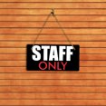 thumbnail image 3 of Staff Only 5x10 Hanging Plus Wall or Door Sign | Rustic Twine | Employees Only Business Signage, 3 of 7
