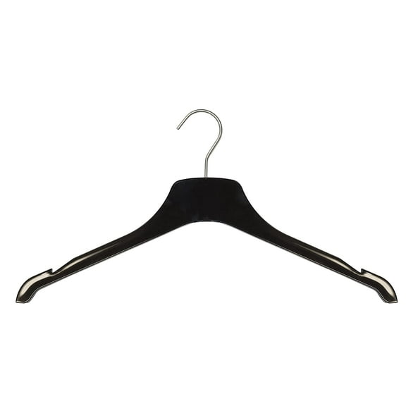 NAHANCO 9201750 Acrylic Top Hanger, 17", Black (Pack of 50)