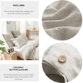thumbnail image 2 of Simple&Opulence 100% Washed Linen Euro Sham Cover, 26 x 26 Inch, Decorative Bed Pillow Cover with Coconut Button, Solid Color Pillow Shams Set of 2 (Natural Linen), 2 of 8