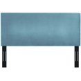 thumbnail image 4 of Contemporary Modern Urban Designer Bedroom Full and Queen Size Headbaord, Velvet Fabric, Blue, 4 of 4