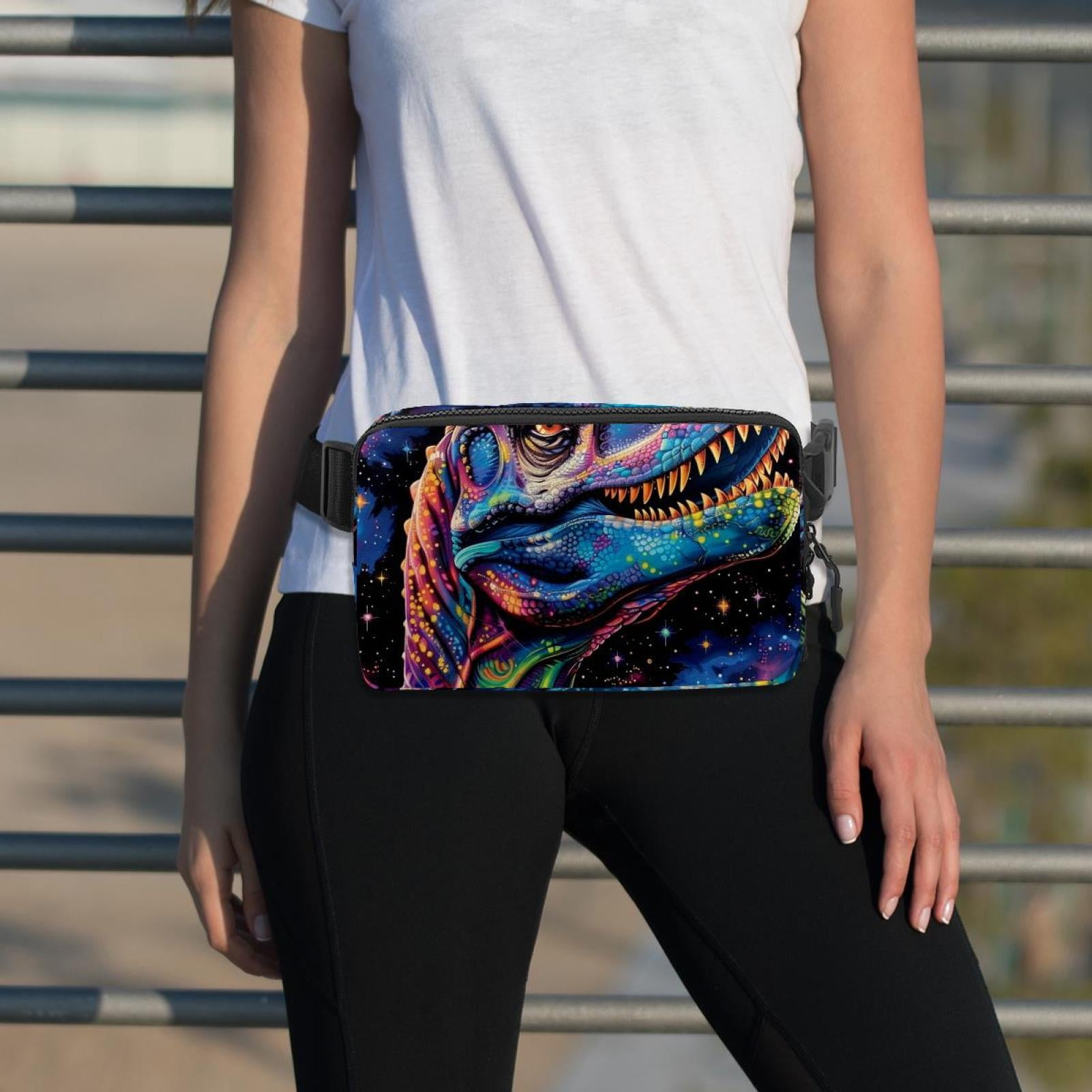 Dinosaur Lightweight Adjustable Waist Bag with Extension Strap - Unisex Fanny Pack