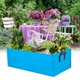 thumbnail image 3 of Tripumer 4 Pcs Fabric Raised Garden Bed Rectangle Planting Container Breathable Bed Grow Bags Grow Bag Planter Pot with Handles for Outdoor Gardening Planting Pots Blue, 3 of 8