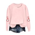 thumbnail image 5 of Gubotare Christmas Sweatshirt Women Merry And Bright Pullover Shirt Christmas Outfits for Women (Pink,XL), 5 of 5