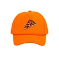 thumbnail image 1 of Adult Men's Pepperoni Pizza Slice Rope Foam Trucker Hat, Neon Orange, 1 of 2