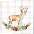 thumbnail image 2 of Great Art Now Holiday Woodland Garland on Plaid by Lanie Loreth 4 Piece Canvas Art Set Each 14W x 14H, 2 of 5