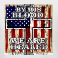 thumbnail image 2 of By His Blood We Are Healed Inspirational/Christian Women's Standard V-Neck Tee, White, X-Large, 2 of 5