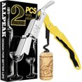 thumbnail image 1 of Bottle Opener Wine Opener Corkscrew - 2PCS Multi-Purpose Wine Bottle Opener, Corkscrew Wine Opener, Ouvre Bouteille de Vin, Bar & Wine Tools Corkscrews & Openers Bottle Openers - Yellow, 1 of 1