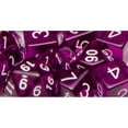 thumbnail image 1 of Role 4 Initiative R4I50113-7C Dé Polyédrique Translucide & 44; Violet Foncé & Blanc - Lot de 7, 1 of 1
