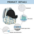 thumbnail image 4 of Abstract Floral Watercolor School Backpack - Ergonomic Lightweight Bookbag, 4 of 5
