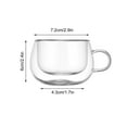 thumbnail image 3 of Neorosiri Double Wall Transparent Glass Coffee Cup - Insulated Design for Hot & Cold Beverages - Durable & Easy to Clean, 3 of 4