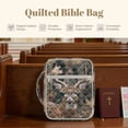 thumbnail image 5 of Xoenoiee Deer Camo Pattern Bible Cover Case Carrying Book Case Church Bag Quilted Cotton Bible Protective with Handle and Zipper Pocket, Gift for Men, Women, Father, Mother, 5 of 6