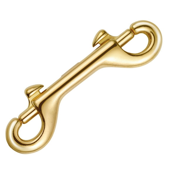 Solid Brass Double Ended Snap Hook for DIY Bags Pet Leashes and Key Holders 1 Set Double Ended Bolt Snap Hooks Universal Metal Hook