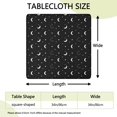 thumbnail image 2 of Black White Moon Star Pattern Square Fitted Tablecloth with Elastic Edge,Square Table Cover,Washable Elastic Table Cover for Home Kitchen Party Decor 34"x34", 2 of 6