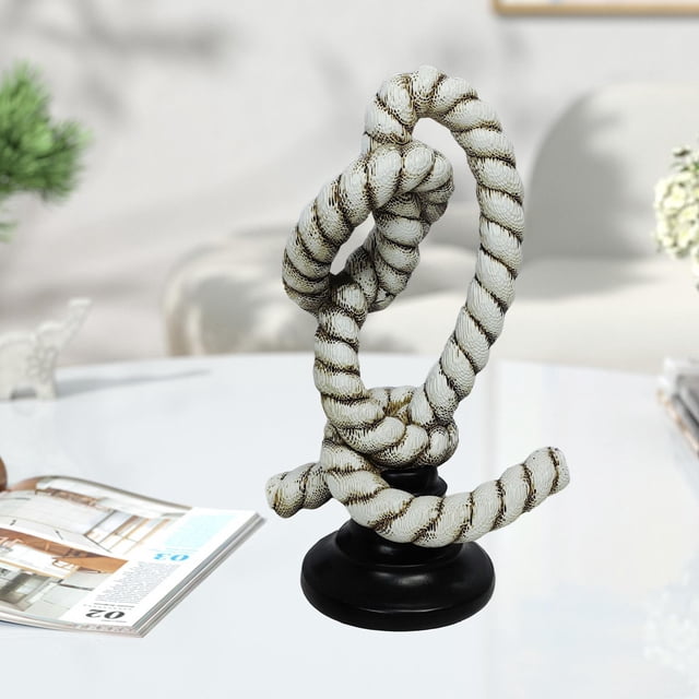 Figura de nudo, esculturas para decoración del hogar, colección de estatua de cuerda abstracta, adorno para centros de mesa, sala de estar, entrada y dormitorio