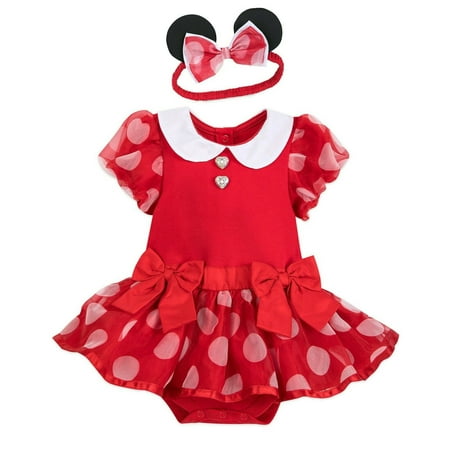 

Disney Store Minnie Red Baby Bodysuit with Headband Ears Set 18 24 Months