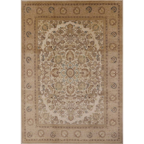 Ahgly Company Machine Washable Indoor Rectangle Industrial Modern Light Brown Area Rugs, 4' x 6'