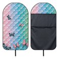 thumbnail image 6 of Uourmeti 1 Pack Car Seat Towel Cover with Mermaid Scale Butterfly, Waterproof Microfiber Towel Seat Cover, Compatible with Van Truck Front Car Seat, 6 of 7
