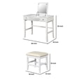 thumbnail image 4 of 2 Piece Wood Vanity Set Sturdy Sabre Legs White Silver, 4 of 4