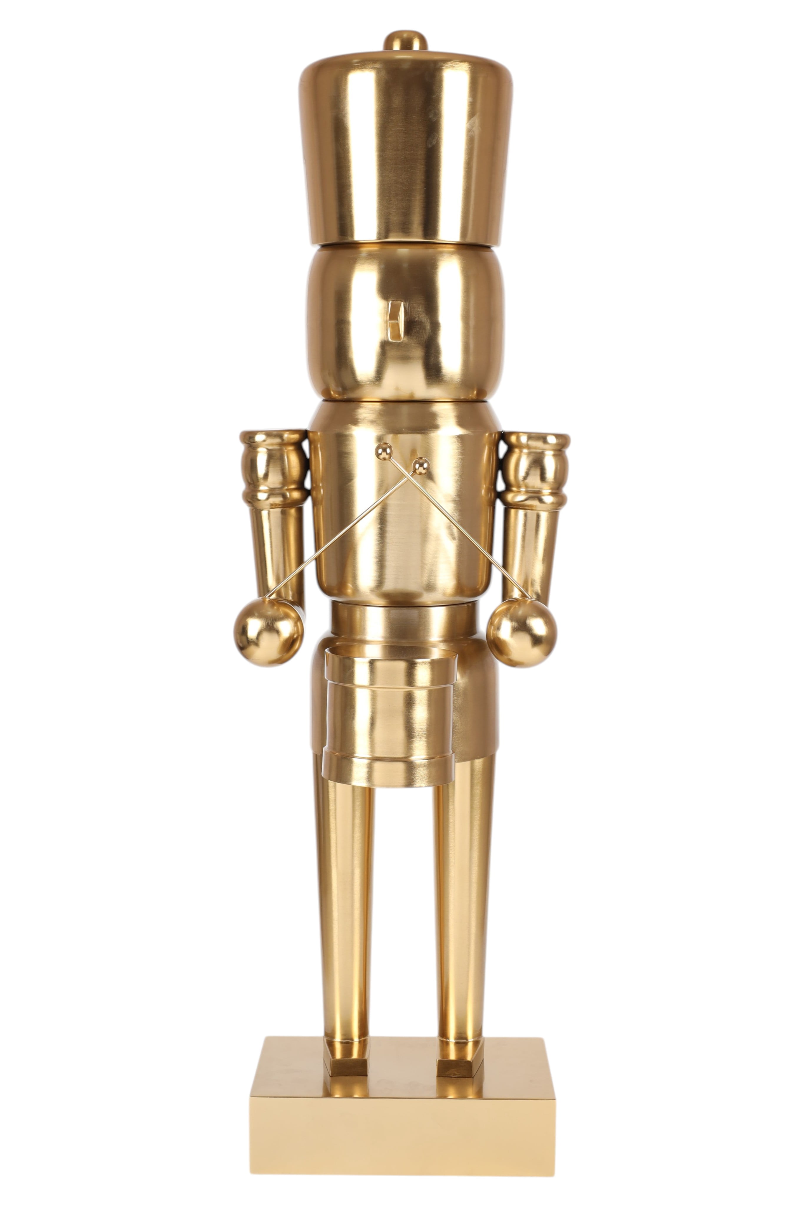 48.7IN Metallic Gold Nutcracker Outdoor Decor by  Metal