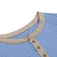 thumbnail image 5 of SGFCWSX Long Sleeve T-Shirt Men,Crew Neck Lightweight Solid Pullover Shirts Blue L, 5 of 8