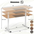 thumbnail image 2 of Spaco 55 Inch Electric Height Adjustable Office Desk with Hook-Beige, Office Desk, Gaming Computer Desks for Study,Working,Writing, 2 of 8