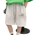 thumbnail image 5 of Nueva gran oferta de pantalones de cinco cuartos holgados bordados para niños de temporada, pantalones informales cómodos para primavera y verano, Fac sonriente para niños, 5 of 5