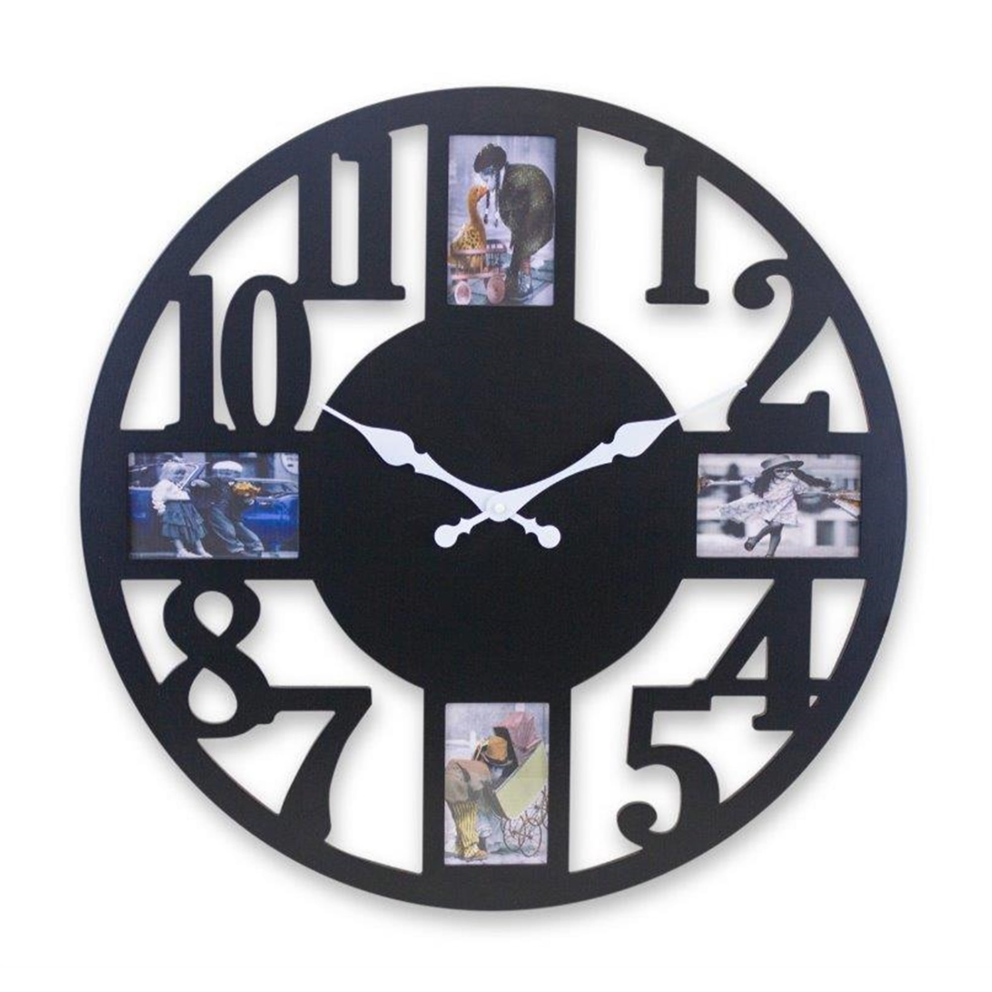 Wall Clock with Photo Frame (3" x 4.75" Photo) 22.5"D MDF