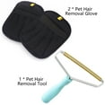 thumbnail image 6 of PIERCINGFUN Pet Hair Removal Tool- Upgraded 24cm Five-Finger Electrostatic Pet Hair remover & Dog Cat Hair remover Magic Brush Pet Hair Remover,3, 6 of 8
