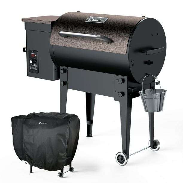 KingChii 420 sq. in Wood Pellet Smoker & Grill BBQ with Auto