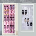thumbnail image 4 of KEEPJOY 28 Pockets Hanging Shoe Organizer, Pink over Door Shoe Organizer Hanging Holder with Mesh Pockets Large Size 65 x 23 inch, 4 of 7