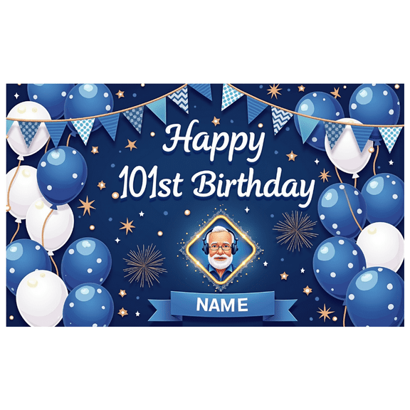 Decorative Design Happy Birthday Banner Colorful Balloons Party Backdrop for Birthday Party Milestone Celebration Children's Event