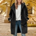 thumbnail image 6 of Cozyvia Winter Coats for Women 2026, Long Hooded Wool Coat Single Breasted Hooded Jacket Women Trench Coat Multicolor Casual Oversized Winter Knee Length Wool Pea Coats - Black XXL, 6 of 6