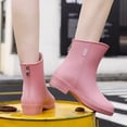 thumbnail image 6 of AUXDIQ Rain Shoes Women Mid-calf Boots Waterproof Rain Boots Outdoor Garden Shoes, 6 of 6