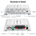 thumbnail image 1 of Mini Hifi Digital Stereo Audio 2 Channels Amplifier Power Amp Dc 12V Fm Car Home, 1 of 7
