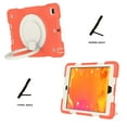 thumbnail image 4 of iPad 6th/5th Generation Case, iPad 9.7 Case for Kids, [Shockproof] Drop Proof Case with Pencil Holder, Armor Rugged Crossbody Strap, Rotatable Kickstand & Hand Strap,Orange, 4 of 11