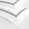 thumbnail image 6 of Superior Chain Links Embroidered Cotton Duvet Cover Set, King/California King, White/Black, 6 of 11
