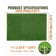 thumbnail image 3 of 3x32 Ft Artificial Grass Turf Indoor Outdoor, Synthetic Dog Grass Pads with Drainage Holes and Rubber Backing, 0.6" Fake Grass Rug for Garden Lawn, 3 of 10