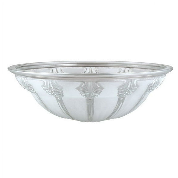 Aspen Creative 23152-11, Clear&Sandblasted/2 Tone Glass Shade for Medium Base Socket Torchiere Lamp, Swag Lamp,Pendant, Island Fixture.11-3/4" Diameter x 3-7/8" Height.
