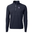 thumbnail image 2 of Men's Cutter & Buck  Navy New Hampshire Fisher Cats Adapt Eco Knit Hybrid Recycled Quarter-Zip Top, 2 of 3