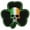IRISH SHAMROCK SKULL FLAG, LARGE, variant on SPARTAN WARRIOR RED FLAG LARGE PATCH - Skull Shape USA Flag, Patriotic Iron-On Heat Sealed / Sew-On PATCH - 7.5" x 12"