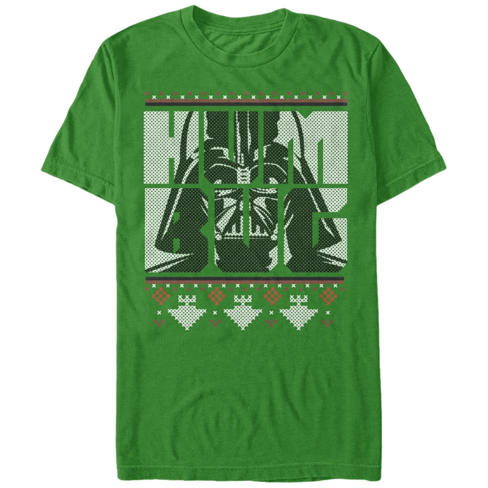 Men s Star Wars Christmas Humbug Darth Vader Graphic Tee Kelly Green 3X Large