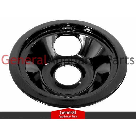 6 Black Porcelain Burner Drip Pan Bowl Replaces Frigidaire Kenmore # A316222201