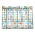 thumbnail image 7 of Yayeee Kitchen Curtains Light Filtering 27"x24" Rod Pocket Short Cafe Window Panel, Small Pastel Pattern, 7 of 7