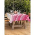 thumbnail image 3 of Outdoor Tablecloth with Umbrella Hole for Patio/Picnic/Party/Camping, Pink Beach Coastal Waterproof Table Cloth Rectangle Table Cover Washable, Summer Nautical Seaside Ocean Ombre (52"x 70"), 3 of 8