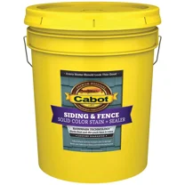 5 gal Cabot 0801 White Base Solid Color Stain and Sealer for Siding and Fence
