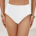 thumbnail image 5 of vigerkar Women's Swim Bottom High Waist Retro Basic Full Coverage Bikini Tankini Swimsuit Briefs White, XL, 5 of 8