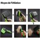 thumbnail image 5 of Cepillo autolimpiante, adecuado para perros y gatos de pelo largo, cepillo para peinar el pelo interior de mascotas, la eficiencia de eliminación del pelo muerto puede alcanzar el 95% Rojo Verde, 5 of 5