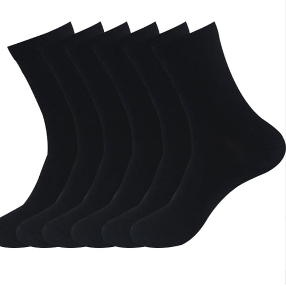 FLORNIX 6 Pairs Socks for Men,Cotton Mens Socks with Comfort Fit,Breathable Black Socks