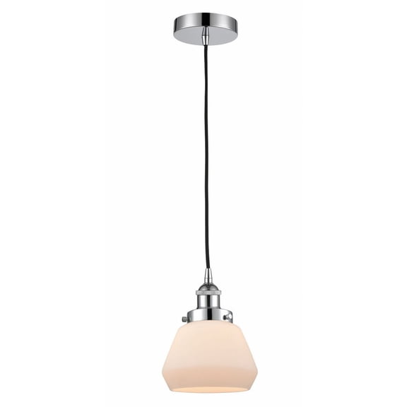 616-1PH-PC-G171-LED-Innovations Lighting-Fulton - 1 Light Mini Pendant In Industrial Style-10 Inches Tall and 7 Inches Wide Polished Chrome Matte