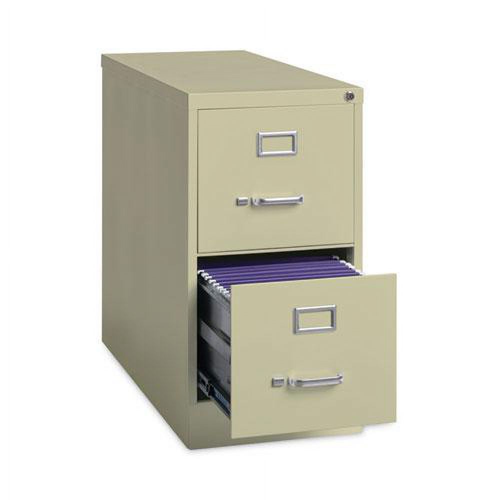 Hirsh Industries Vertical Letter File Cabinet, 2 Letter-Size File Drawers, Putty, 15 X 26.5 X 28.37 - image 3 of 5